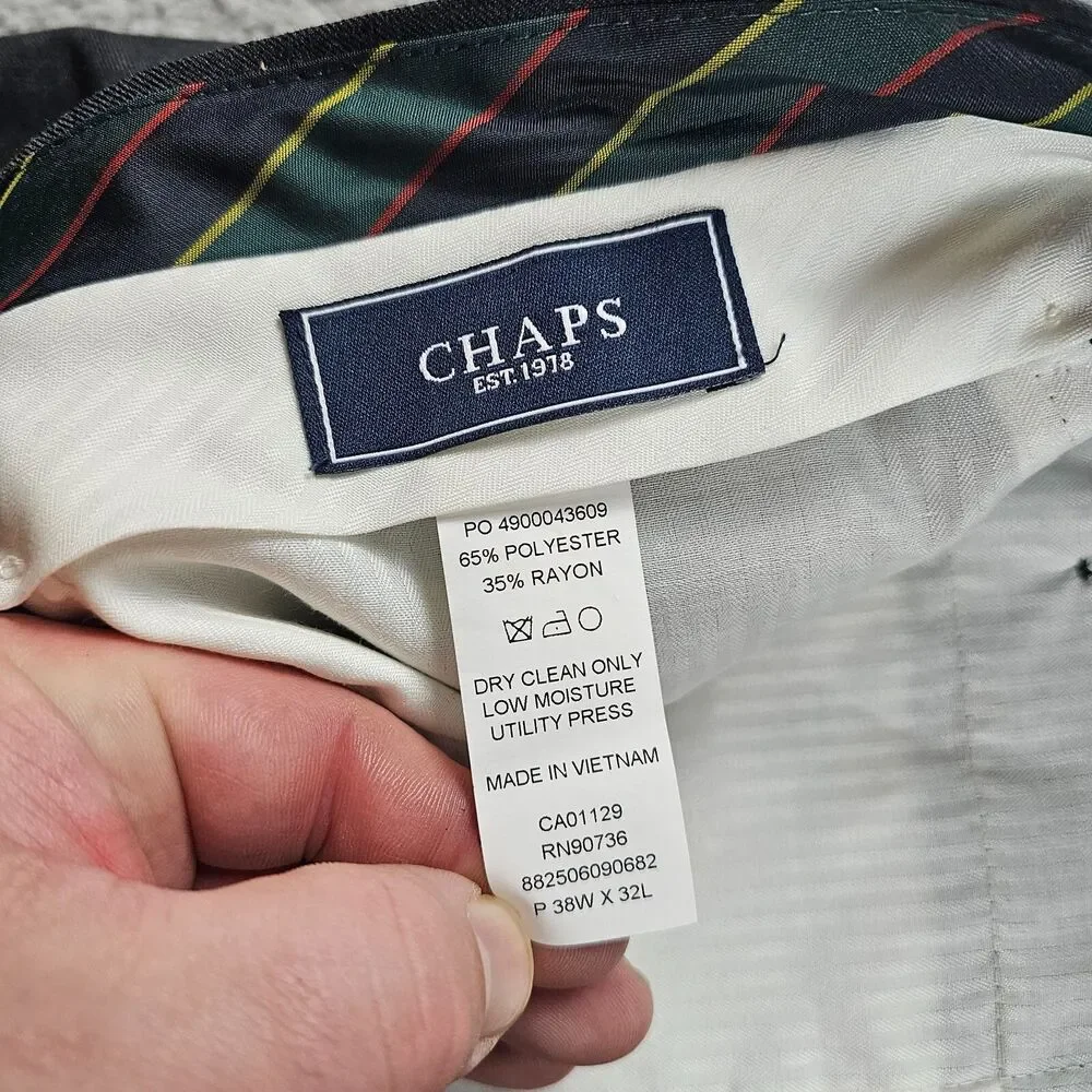 Chaps Ralph Lauren Dress Pants Mens 36x32* Gray Suit Separates Flat Front NWT